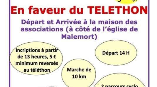 CYCLOTHON 2024 - MALEMORT - Samedi 30 Novembre 2024